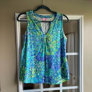 Lilly Pulitzer Tank Top in Lilly’s Lagoon.